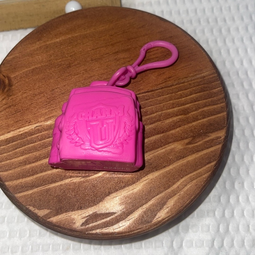 Charm University Girl's Pink Rubber Coin Purse Keychain 2" X 2"